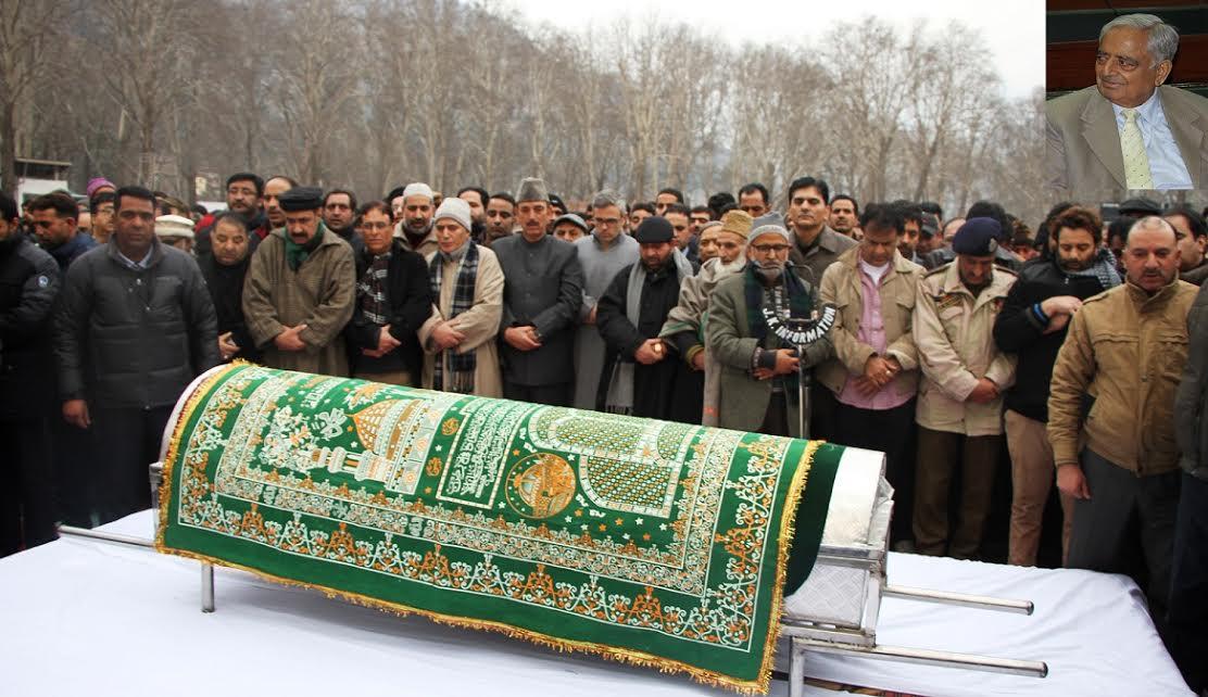 Mufti laid to rest in Dara Shiko Park in Bijbehara